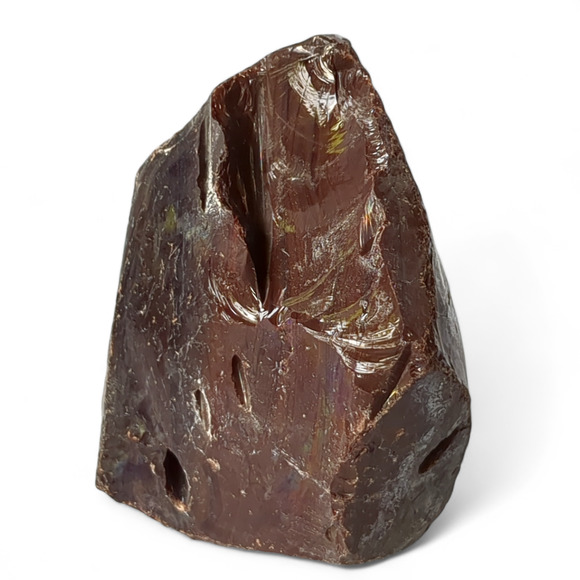 Chocolate Opaque Art Glass Cullet Slag Glass #4XL83 - Picture 2 of 6